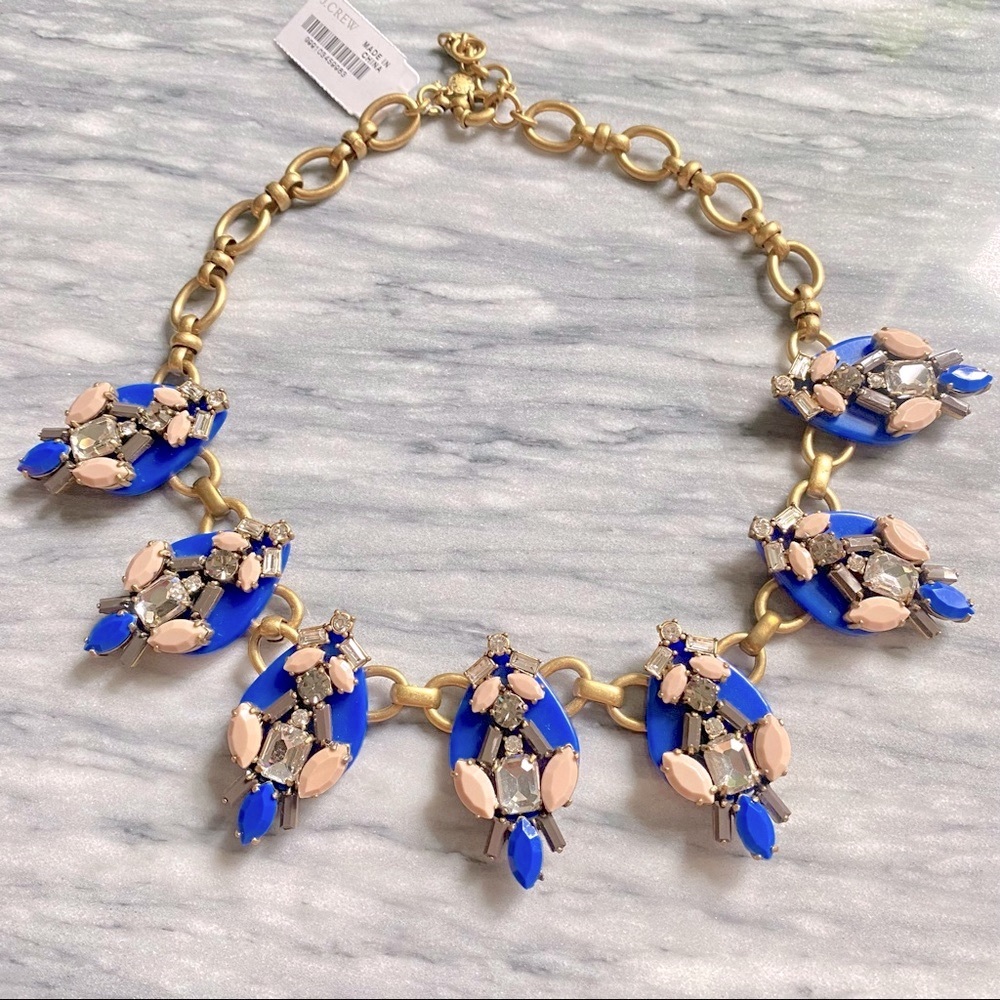 J Crew Blue Statement Necklace